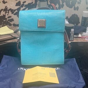 Dooney & Bourke Aqua Croc Embossed Mini Backpack